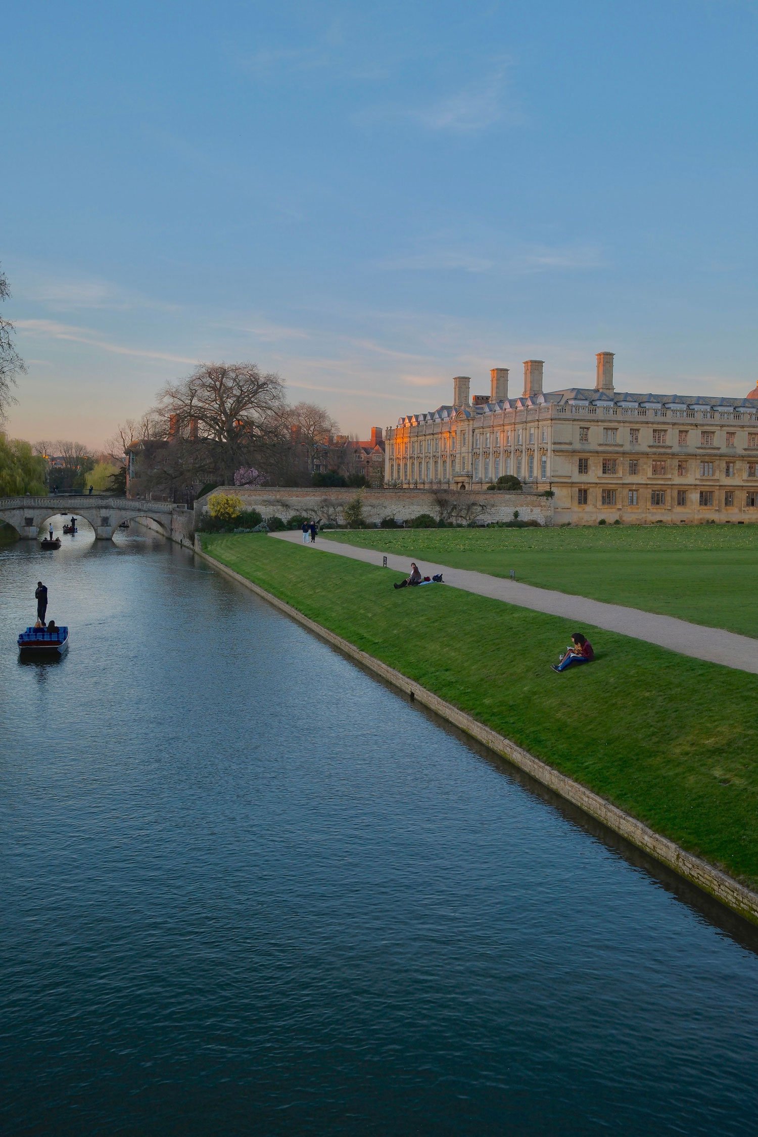 The River Cam and college backs, Cambridge